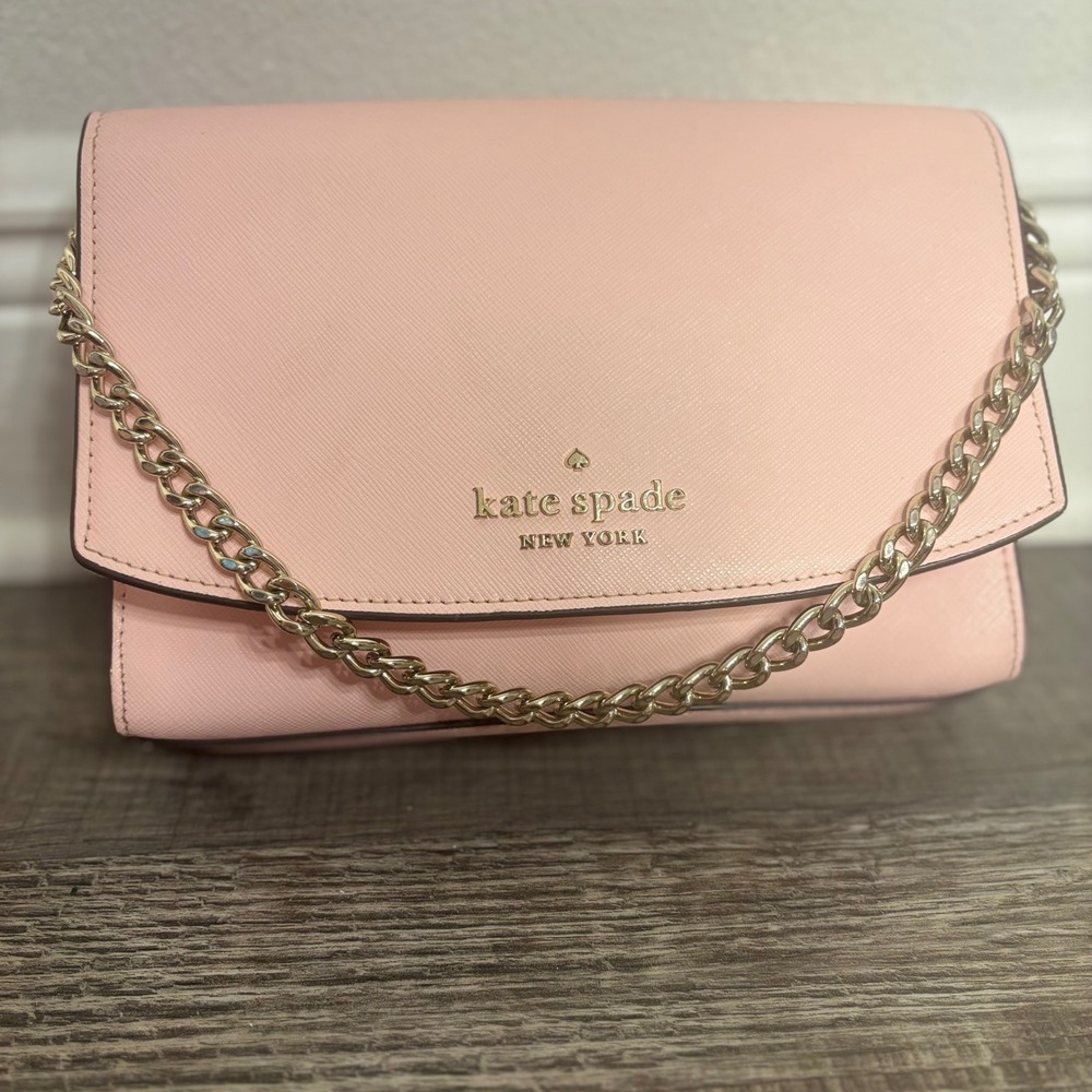 Kate spade new York carson convertible pink blush saffiano leather minimalist